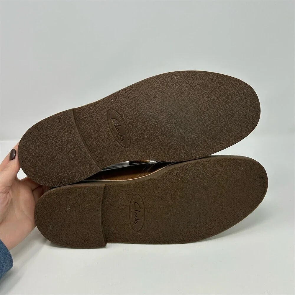 Clarks Men's Chukka Desert Boots Brown Tan Leather Lace-Up Ankle Size 11